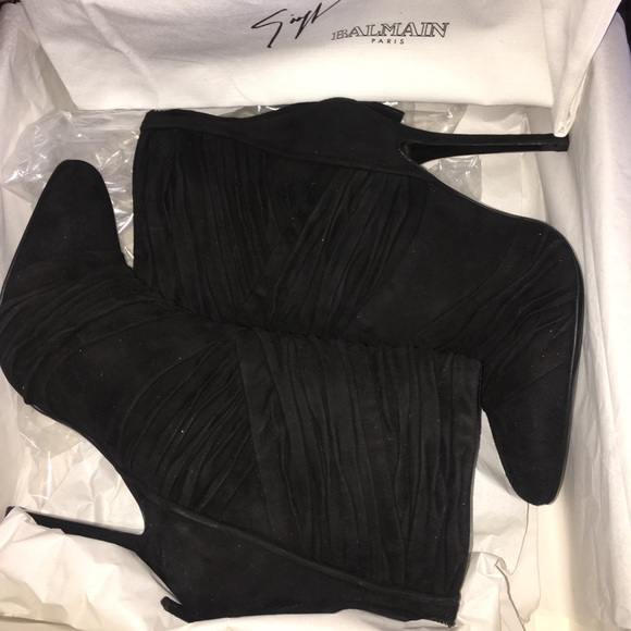 BALMAIN x GIUSEPPE ZANOTTI SUEDE BOOTIES - Picture 2 of 8